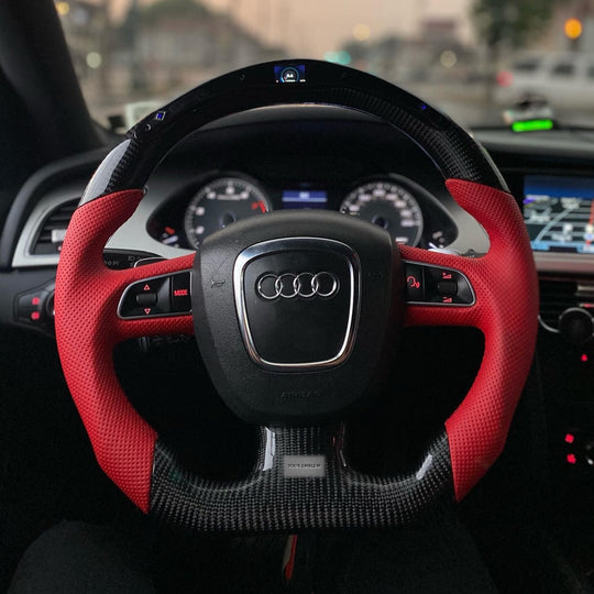 2004-2011 Audi B7/B8/8P A3/S3/RS3, A4/S4/RS4, A5/S5/RS5 Carbon Fiber Steering Wheel