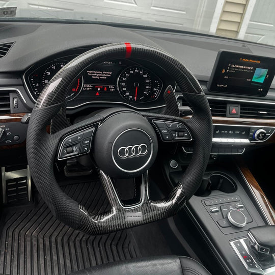 Audi B9/2017-2025 8V A/S/RS 3/4/5 Carbon Fiber Steering Wheel