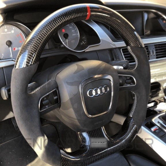 2004-2011 Audi B7/B8/8P A3/S3/RS3, A4/S4/RS4, A5/S5/RS5 Carbon Fiber Steering Wheel