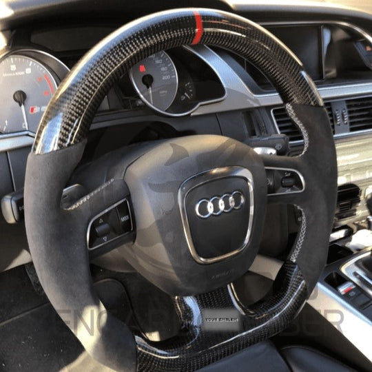 2004-2011 Audi B7/B8/8P A3/S3/RS3, A4/S4/RS4, A5/S5/RS5 Carbon Fiber Steering Wheel