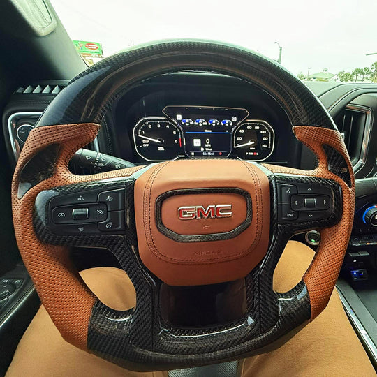 2019+ Chevrolet Silverado/GMC Sierra Carbon Fiber Steering Wheel