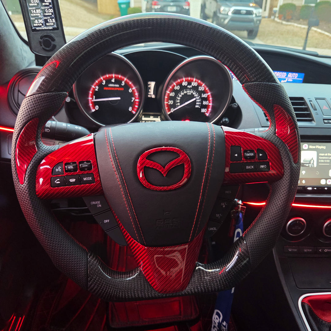 2010-2013 Mazdaspeed3/Mazda3 Carbon Fiber Steering Wheel