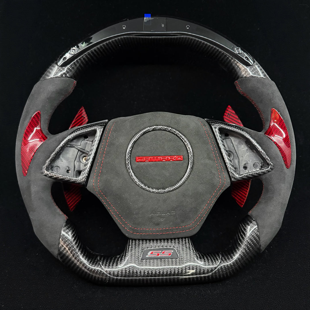 Volante de fibra de carbono Chevrolet Camaro 2015+ de sexta generación