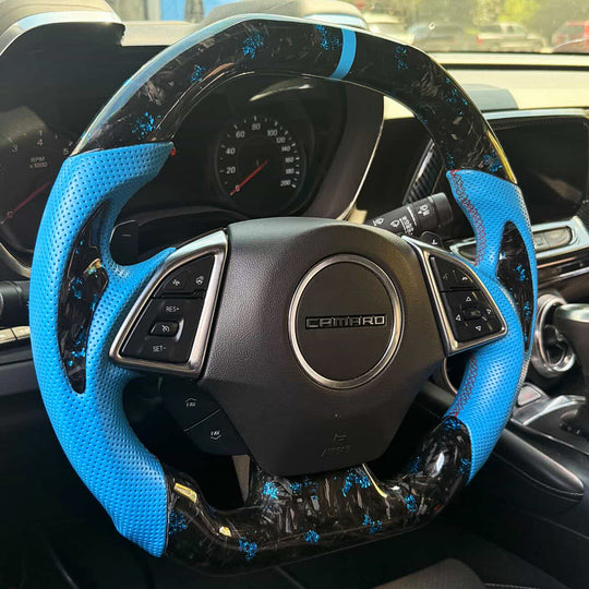 Volante de fibra de carbono Chevrolet Camaro 2015+ de sexta generación