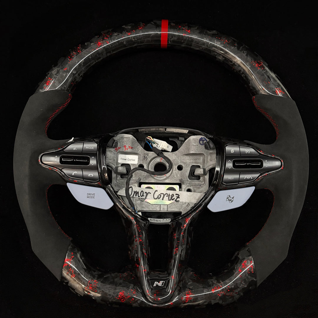 2019+ Hyundai Elantra N/Veloster N/I30 N/Kona N Carbon Fiber Steering Wheel