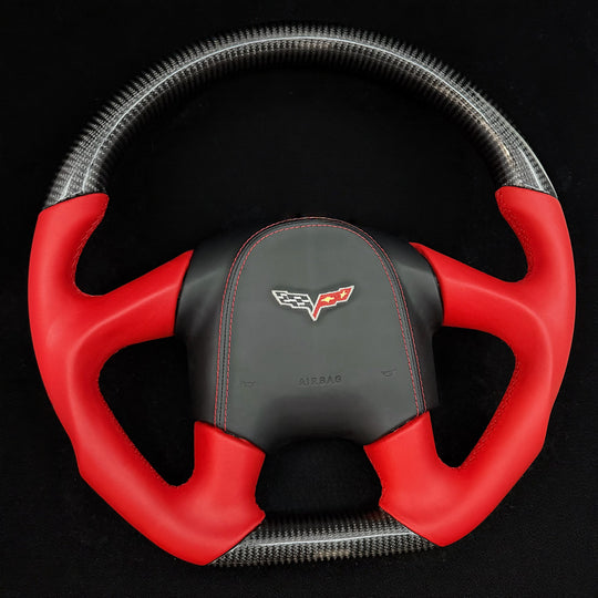 Volante de fibra de carbono personalizado para Chevrolet Corvette C6 2006-2013