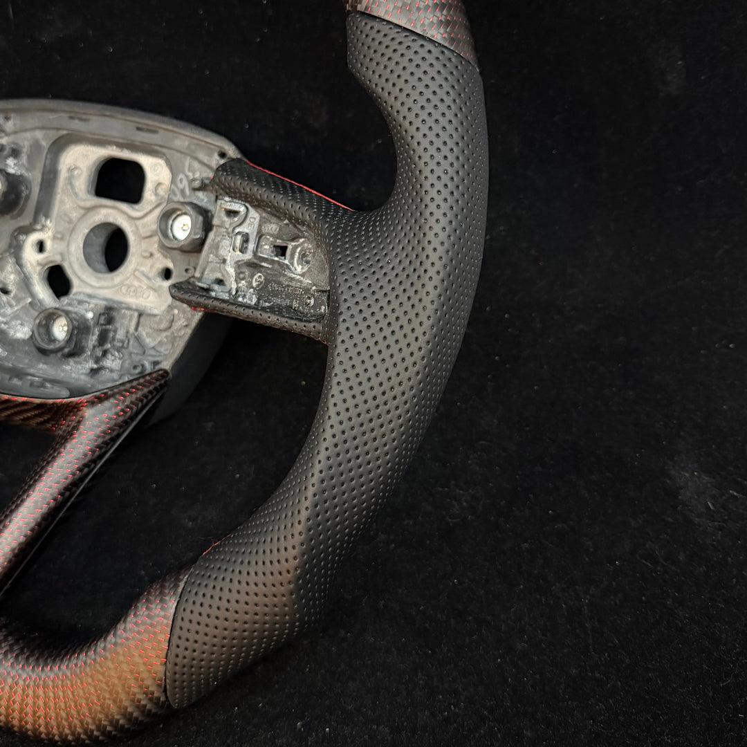 IN STOCK - 2021-2025 Audi B9.5/8Y A/S/RS 4/5 Carbon Fiber Steering Wheel - Steering Wheels