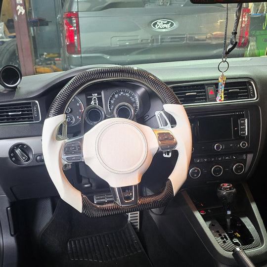 2010-2014 Volkswagen/VW MK6 Golf GTI/R/Jetta GLI Carbon Fiber Steering Wheel