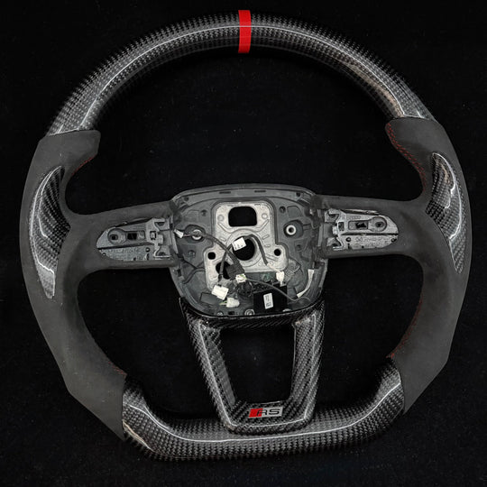 IN STOCK - 2021-2025 Audi B9.5 A/S/RS 4/5 S/RS Q7/8 Carbon Fiber Steering Wheel - Steering Wheels