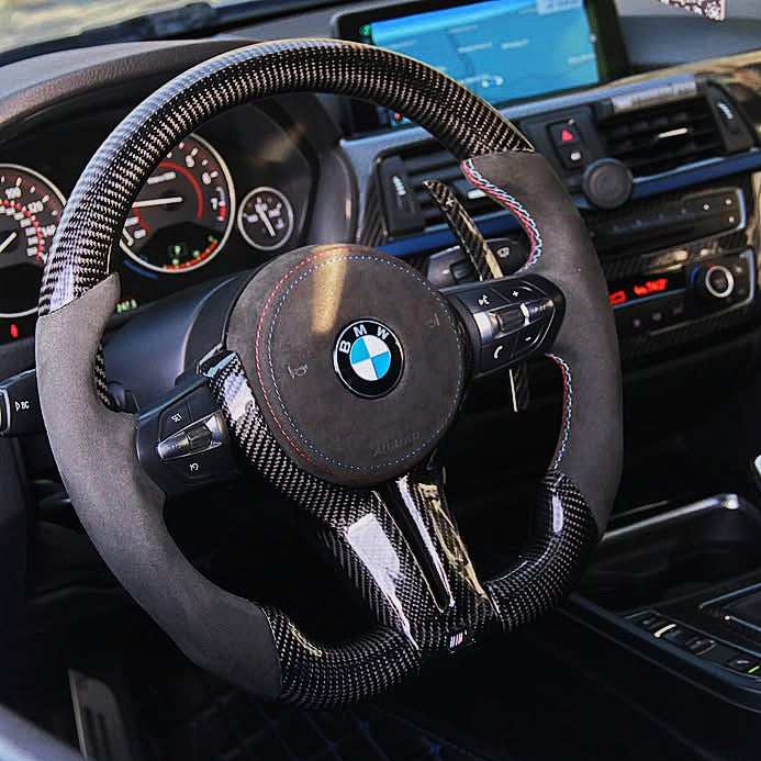 BMW F30/F80/F82/F83/F87/F90/F10 M-sport/M2/3/4/5/6 volante de fibra de carbono