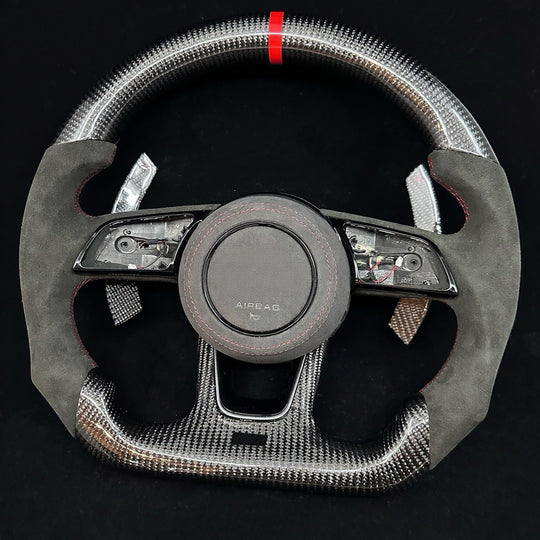 Audi B9/2017-2025 8V A/S/RS 3/4/5 Carbon Fiber Steering Wheel