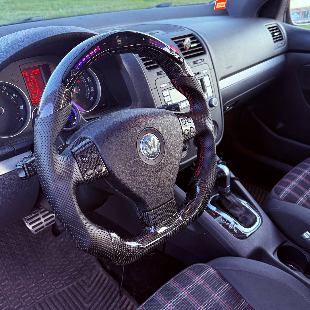 2004-2009 Volkswagen/VW MK5 Golf/Jetta Carbon Fiber Steering Wheel