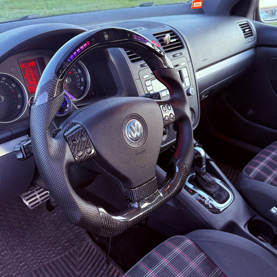 2004-2009 Volkswagen/VW MK5 Golf/Jetta Carbon Fiber Steering Wheel