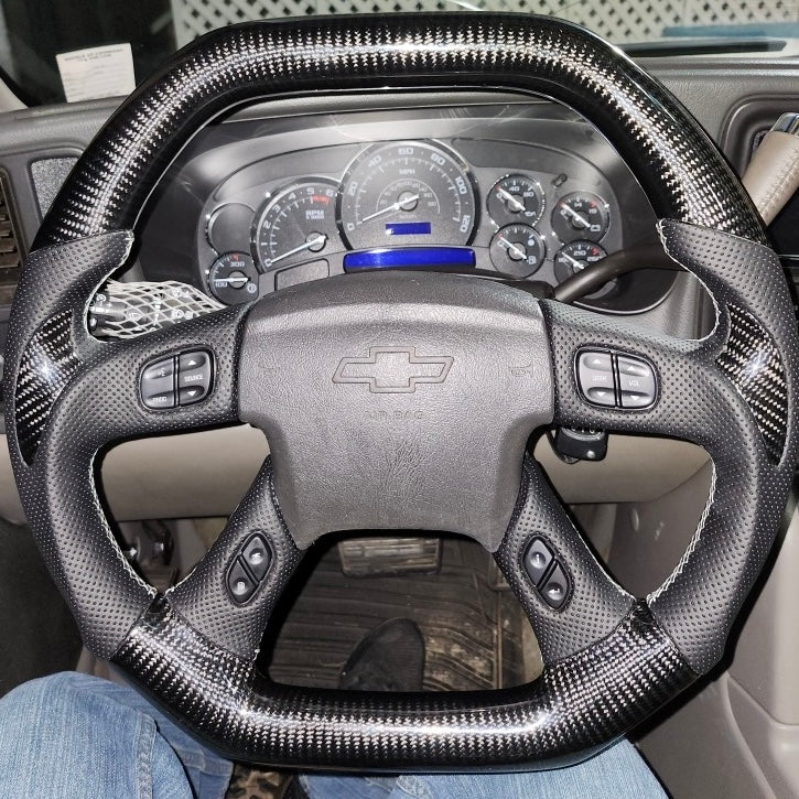 2003-2006 Chevrolet Silverado/TRAILBLAZER, GMC YUKON/SIERRA Carbon Fiber Steering Wheel