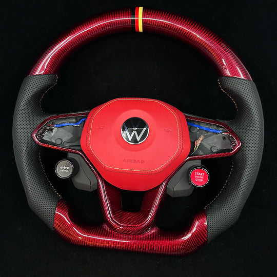 2022+ Volkswagen/VW Golf MK8 GTI/R/Jetta GLI Carbon Fiber Steering Wheel