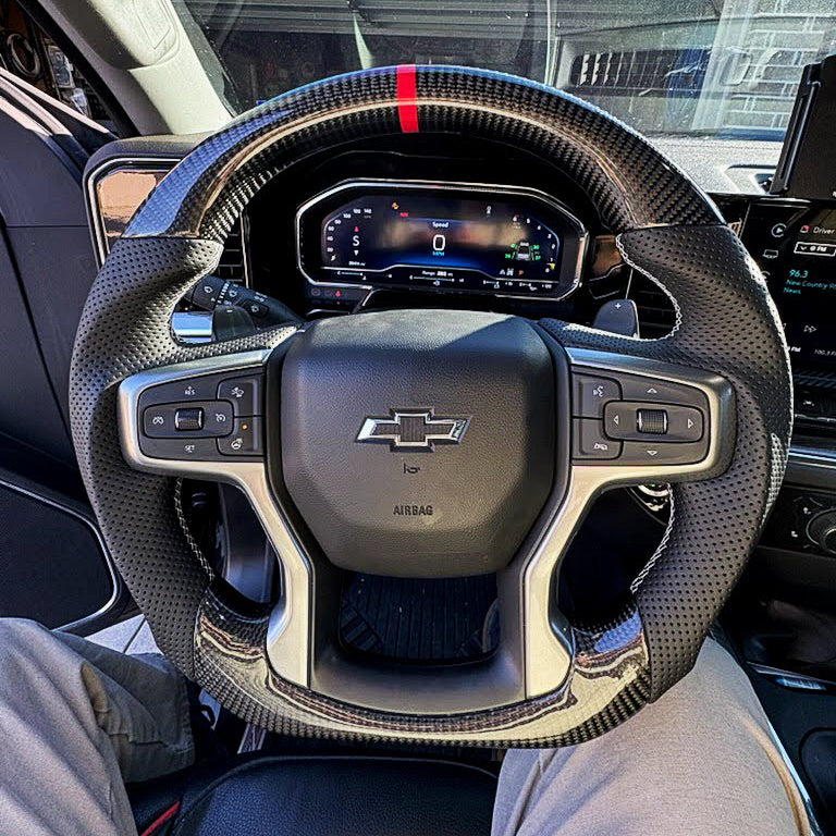 2019+ Chevrolet Silverado/GMC Sierra Carbon Fiber Steering Wheel