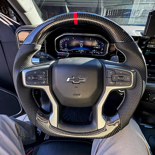 2019+ Chevrolet Silverado/GMC Sierra Carbon Fiber Steering Wheel
