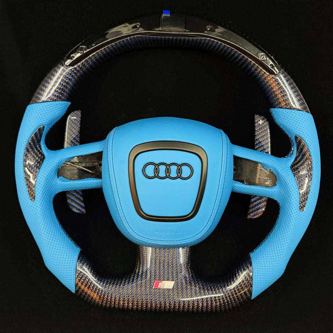 2006-2011 Audi B7/B8 A/S/RS 3/4/5 3-spoke Carbon Fiber Steering Wheel