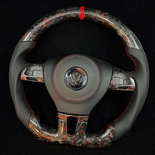 2010-2014 Volkswagen/VW MK6 Golf/Jetta/Passat Carbon Fiber Steering Wheel