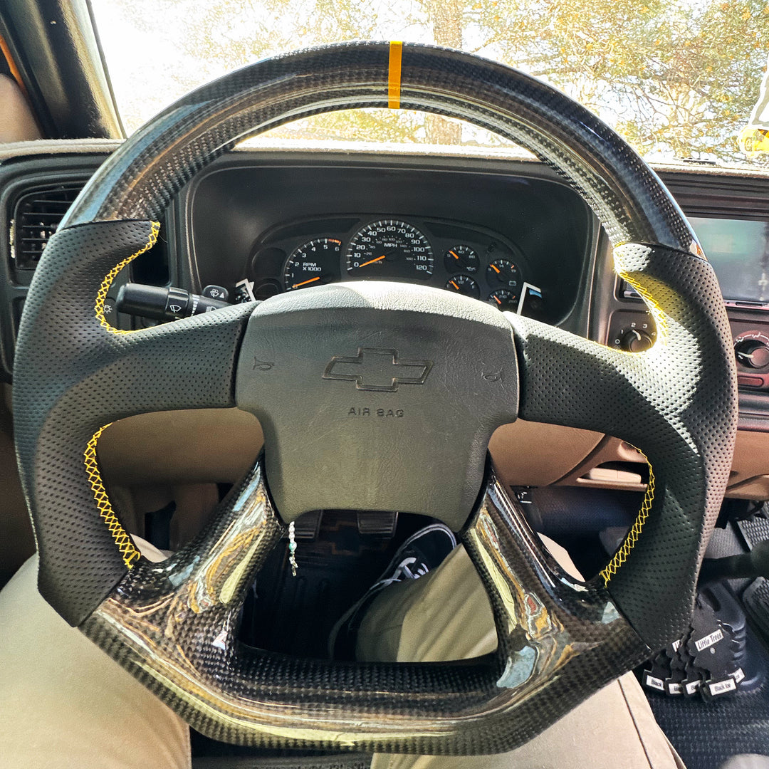 2003-2006 Chevrolet Silverado/TRAILBLAZER, GMC YUKON/SIERRA Carbon Fiber Steering Wheel