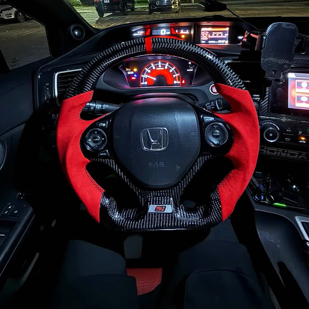 2012-2015 9th gen Honda Civic Carbon Fiber Steering Wheel