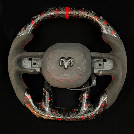 2021+ Dodge RAM TRX/GT/RHO Carbon Fiber Steering Wheel
