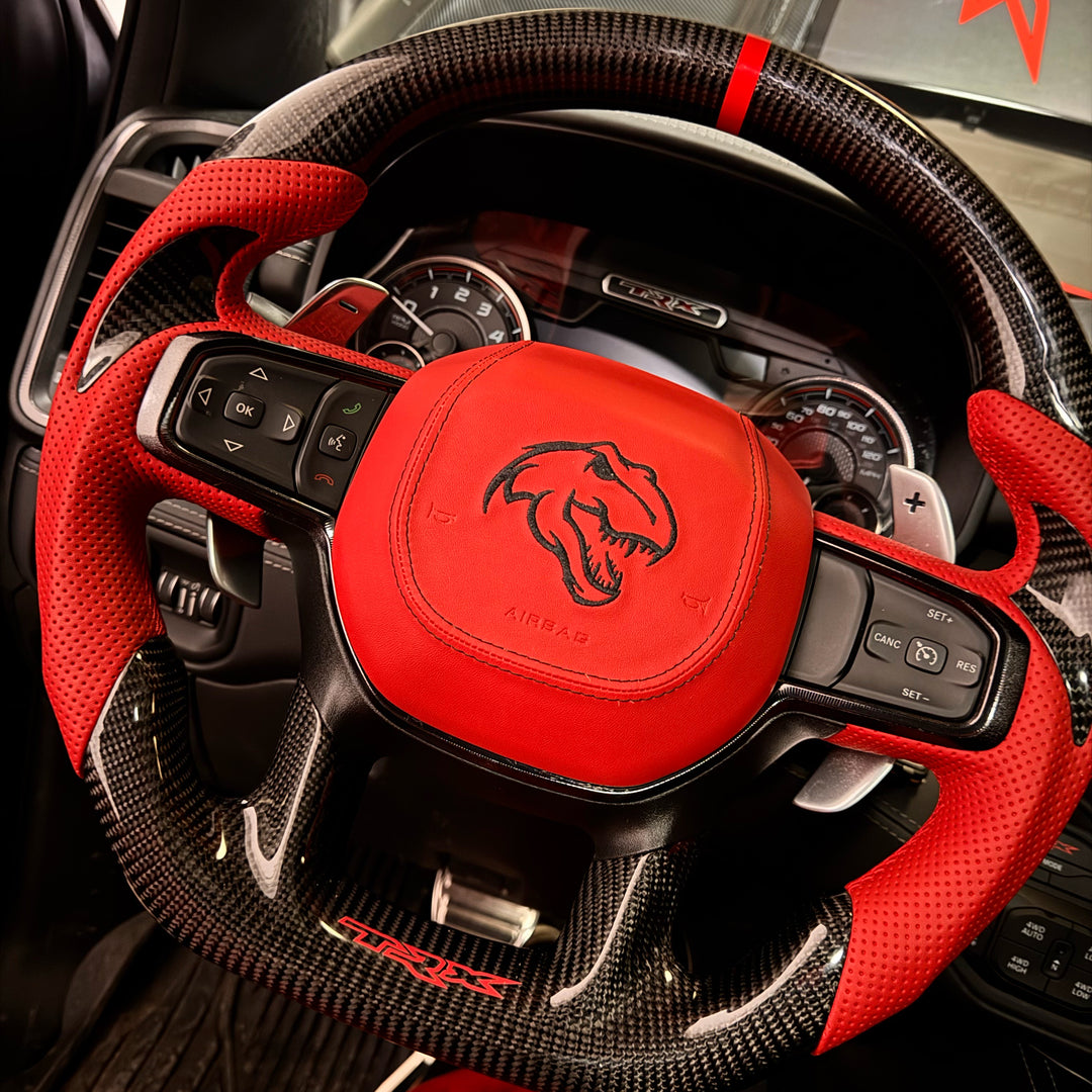 2021+ Dodge RAM TRX/GT/RHO Carbon Fiber Steering Wheel