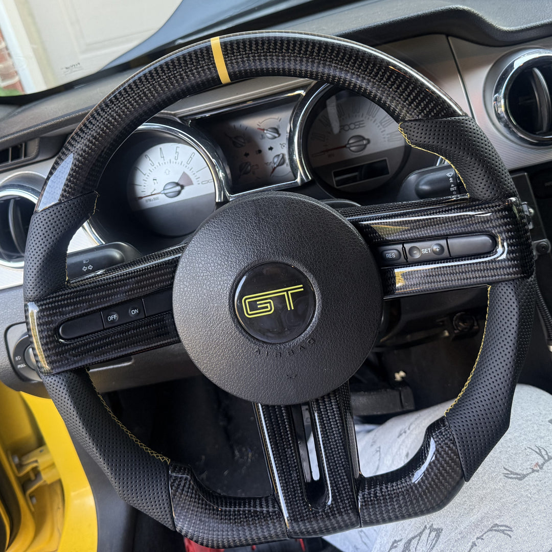 2005-2009 Ford S197 Mustang Carbon Fiber Steering Wheel