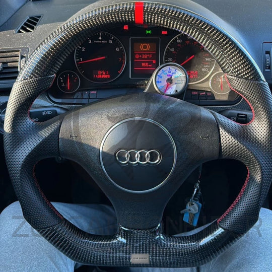Audi B6 A4/S4/RS4/A6/S6/RS6 Carbon Fiber Steering Wheel - Steering Wheels