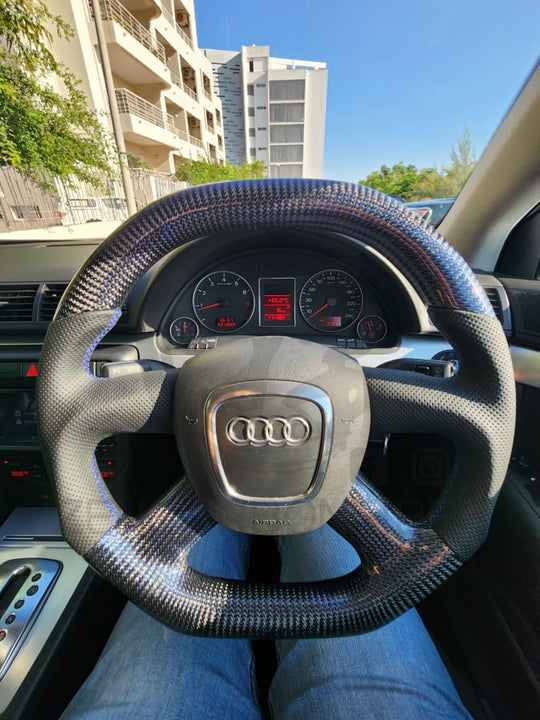 Audi B7/B8 A4/A6 4-Spoke Carbon Fiber Steering Wheel