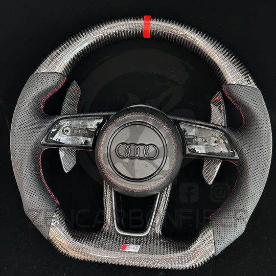 Audi B9/2017-2020 8V A/S/Rs 3/4/5 Carbon Fiber Steering Wheel Steering Wheel