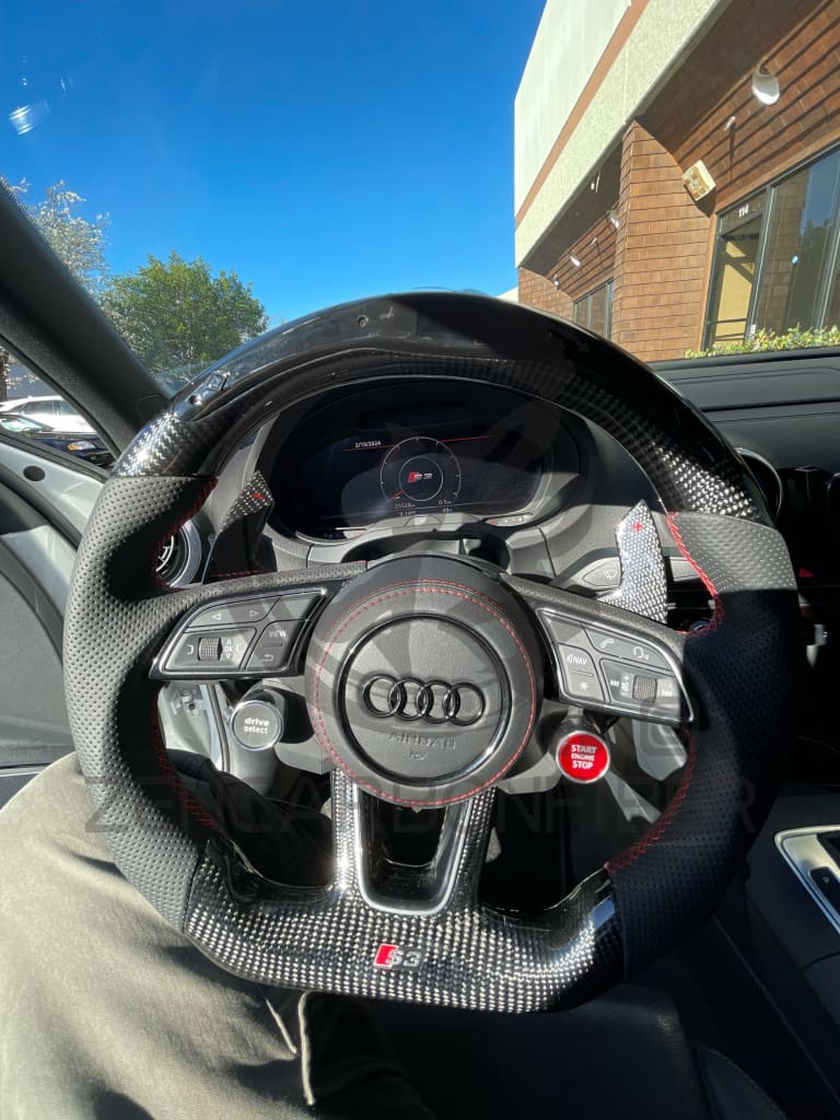 Audi B9/2017-2020 8V A/S/Rs 3/4/5 Carbon Fiber Steering Wheel