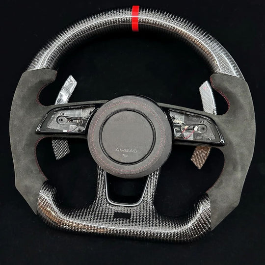 Audi B9/2017-2025 8V A/S/RS 3/4/5 Carbon Fiber Steering Wheel - Steering Wheels