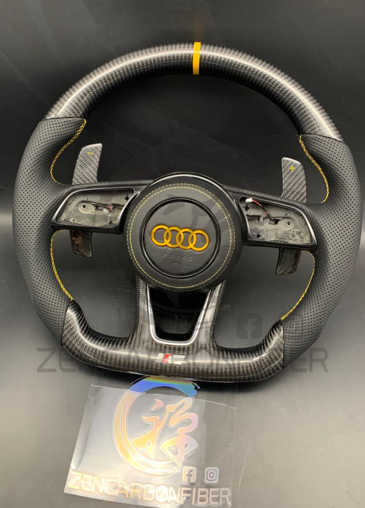 Audi B9/2017-2025 8V A/S/RS 3/4/5 Carbon Fiber Steering Wheel Steering Wheels