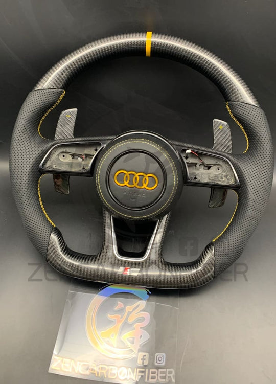 Audi B9/2017-2025 8V A/S/RS 3/4/5 Carbon Fiber Steering Wheel Steering Wheels