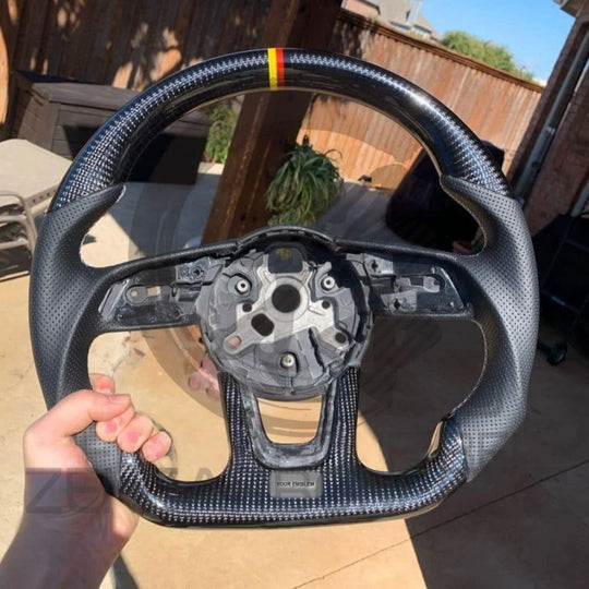 Audi B9/2017-2025 8V A/S/RS 3/4/5 Carbon Fiber Steering Wheel - Steering Wheels