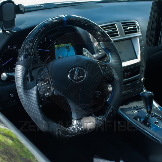 Carbon Fiber Steering Wheel for 2006-2013 Lexus IS250/IS350/ISF - Steering Wheels