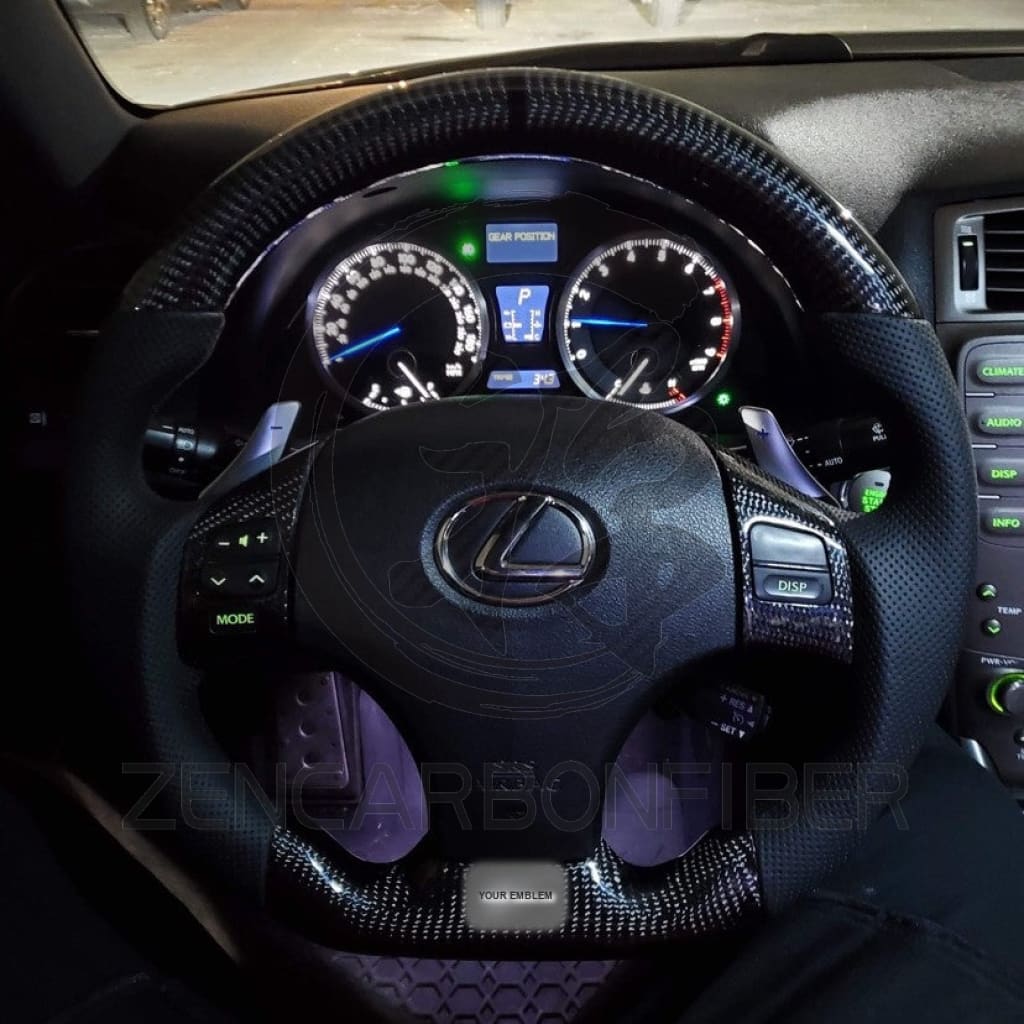 Carbon Fiber Steering Wheel for 2006-2013 Lexus IS250/IS350/ISF - Steering Wheels
