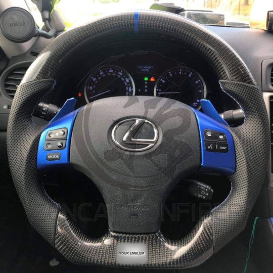 Carbon Fiber Steering Wheel for 2006-2013 Lexus IS250/IS350/ISF - Steering Wheels