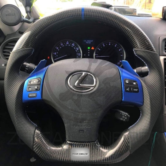 Carbon Fiber Steering Wheel for 2006-2013 Lexus IS250/IS350/ISF - Steering Wheels