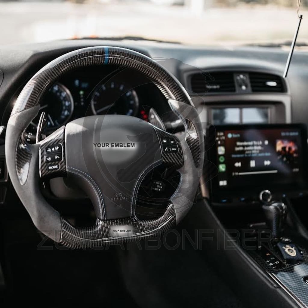 Carbon Fiber Steering Wheel for 2006-2013 Lexus IS250/IS350/ISF - Steering Wheels