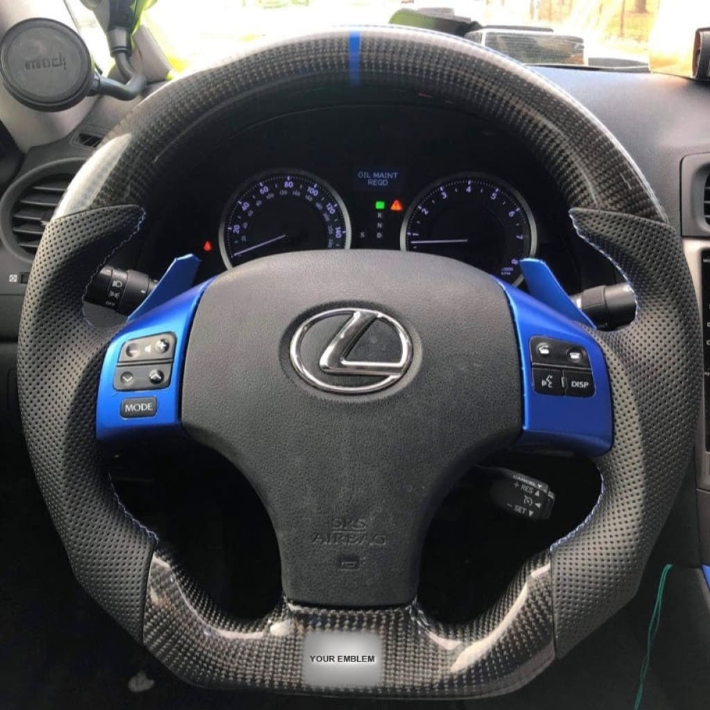 Carbon Fiber Steering Wheel for 2006-2013 Lexus IS250/IS350/ISF - Steering Wheels