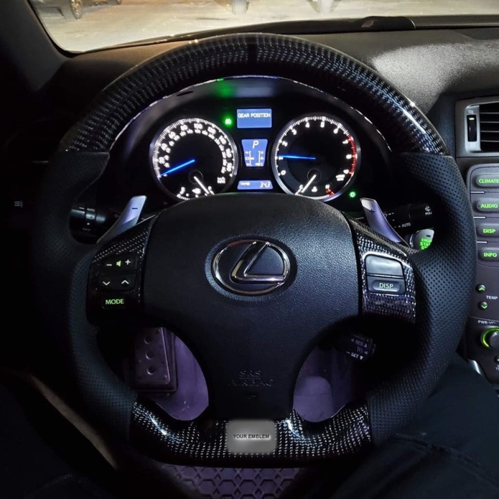 Carbon Fiber Steering Wheel for 2006-2013 Lexus IS250/IS350/ISF - Steering Wheels