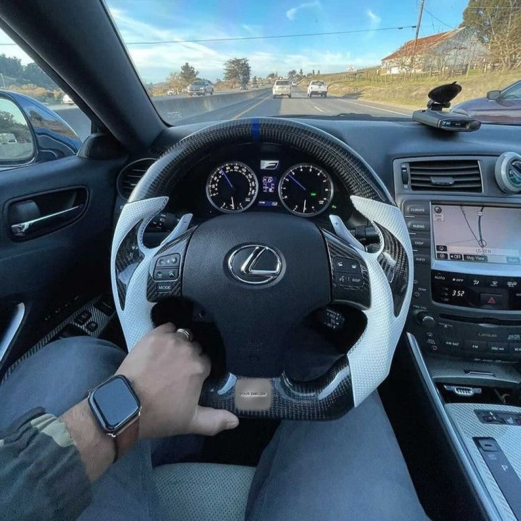 Carbon Fiber Steering Wheel for 2006-2013 Lexus IS250/IS350/ISF - Steering Wheels