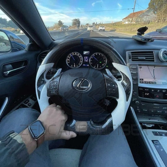Carbon Fiber Steering Wheel for 2006-2013 Lexus IS250/IS350/ISF - Steering Wheels