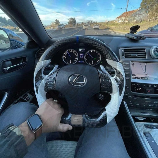 Carbon Fiber Steering Wheel for 2006-2013 Lexus IS250/IS350/ISF - Steering Wheels