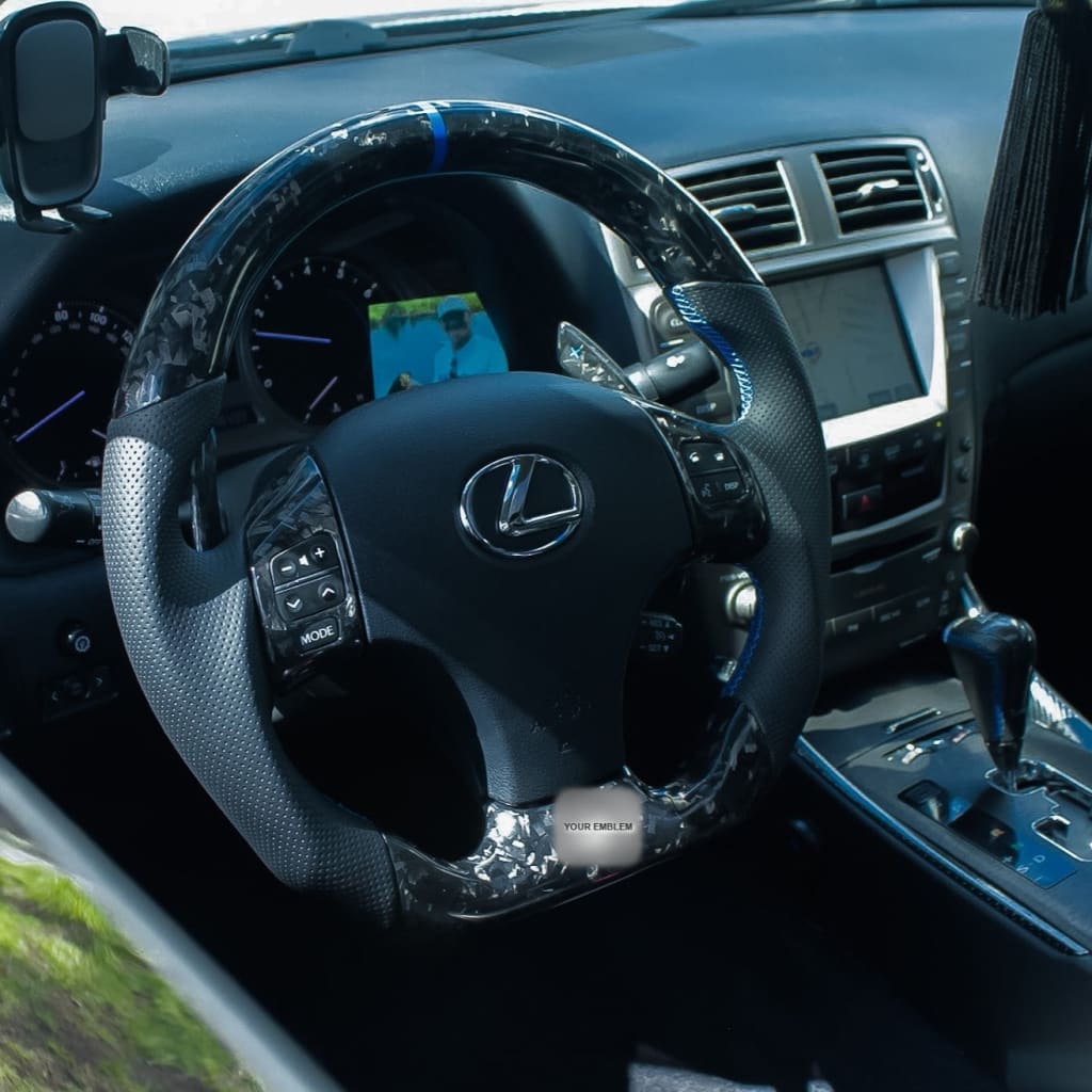 Carbon Fiber Steering Wheel for 2006-2013 Lexus IS250/IS350/ISF - Steering Wheels