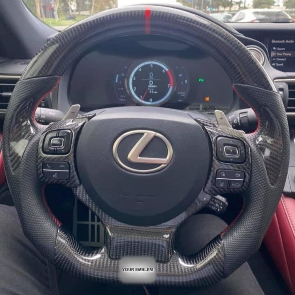 Carbon Fiber Steering Wheel for 2014-2025 Lexus 3IS/4IS/RC/GSF - Steering Wheels