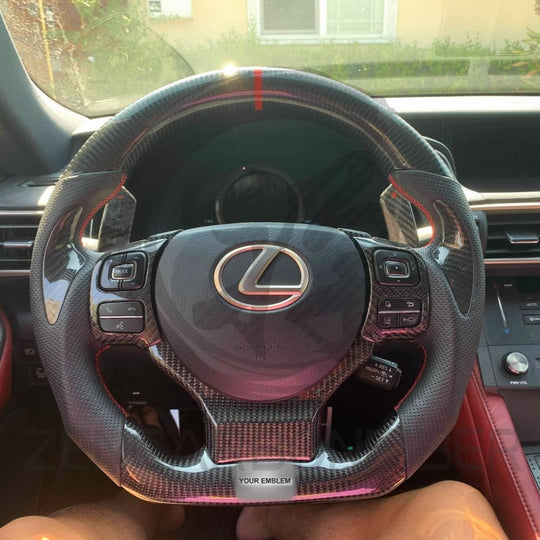 Carbon Fiber Steering Wheel for 2014-2025 Lexus 3IS/4IS/RC/GSF - Steering Wheels
