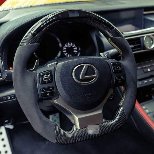 Carbon Fiber Steering Wheel for 2014-2025 Lexus 3IS/4IS/RC/GSF - Steering Wheels